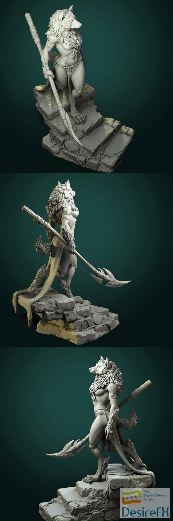 Download Oleana Werewolf Queen 3D Print - DesireFX.COM