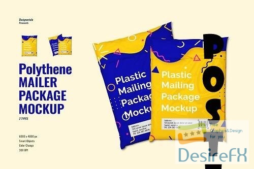 Polyethylene Mailer Package Mockup - 7185637