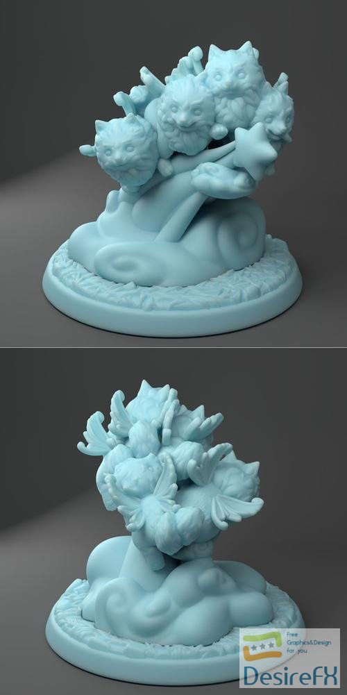 Pomeranian Fairy Swarm – 3D Print