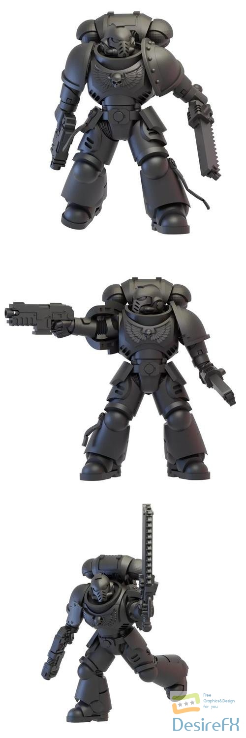 Primary Space Warrior Melee Combatants – 3D Print