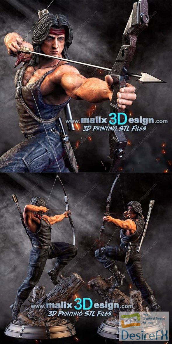 Rambo Sylvester Stallone 3D Print