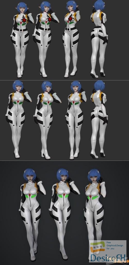 Rei Ayanami Space Elf Figurine – 3D Print