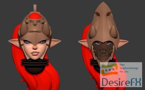 Space Elf Heads Helmets – 3D Print