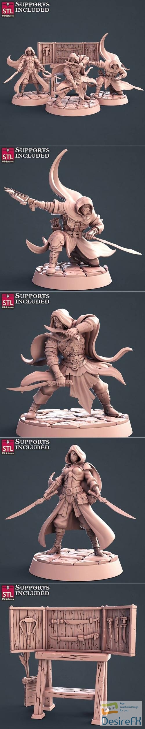 STL Miniatures - Assassins Set – 3D Print