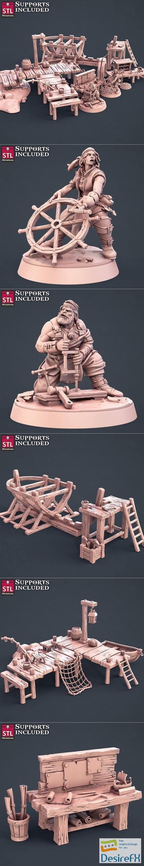STL Miniatures - Boat Builder Set – 3D Print