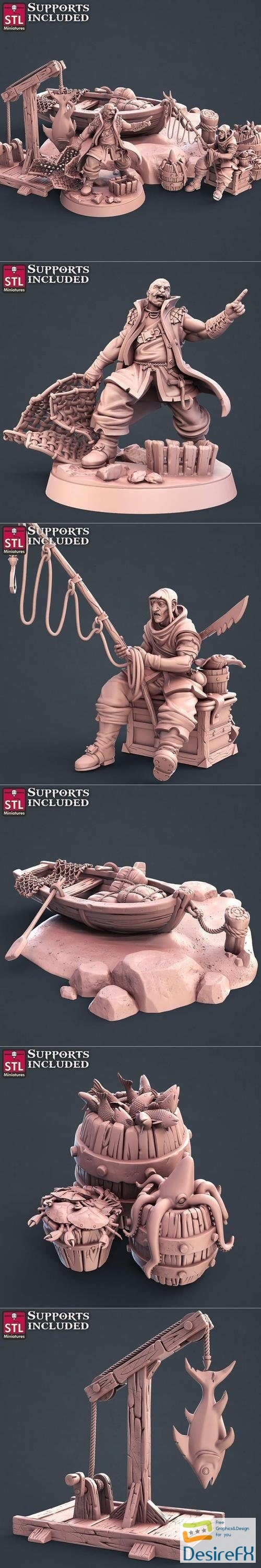 STL Miniatures - Fisherman Set – 3D Print
