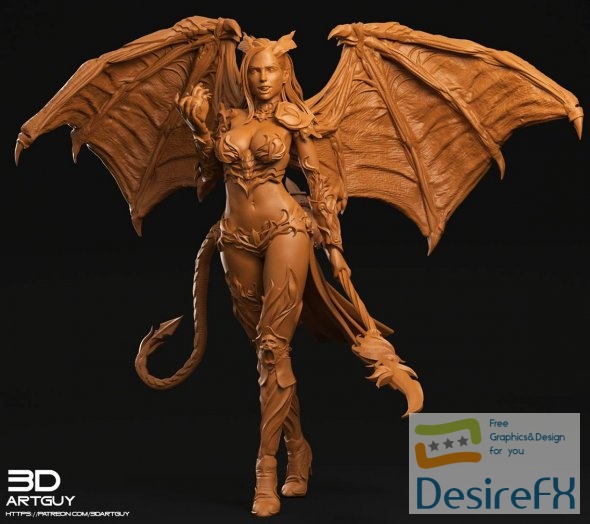 Succubus Demon 3D Print