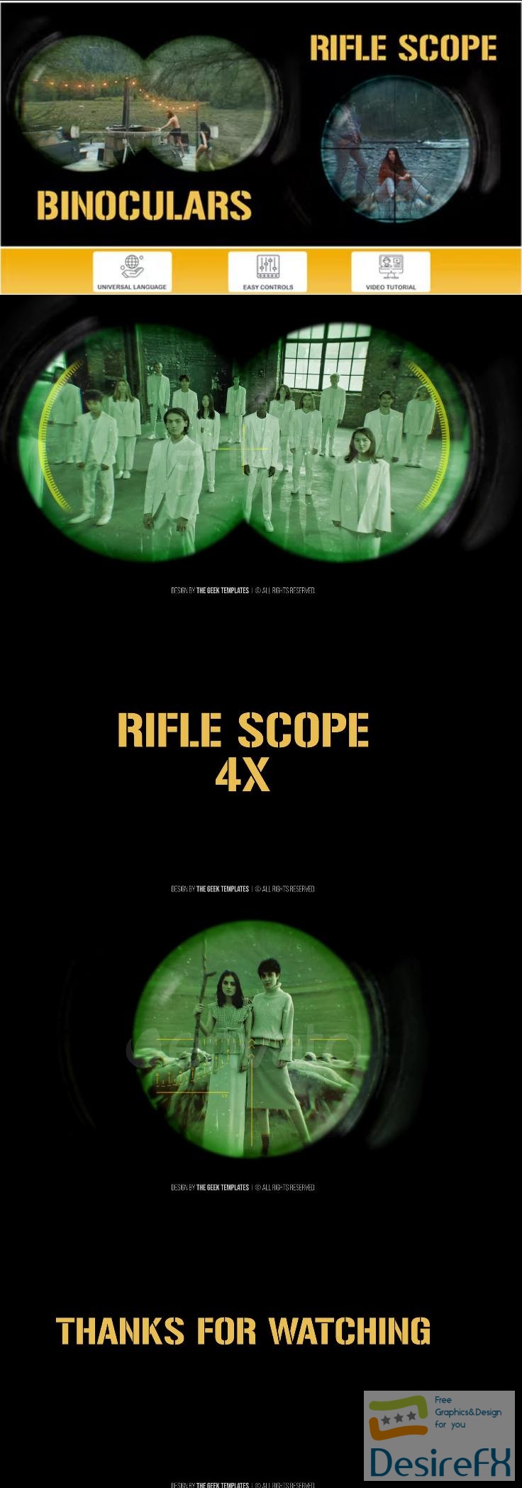 Videohive - Binoculars & Rifle Scope - 37565491