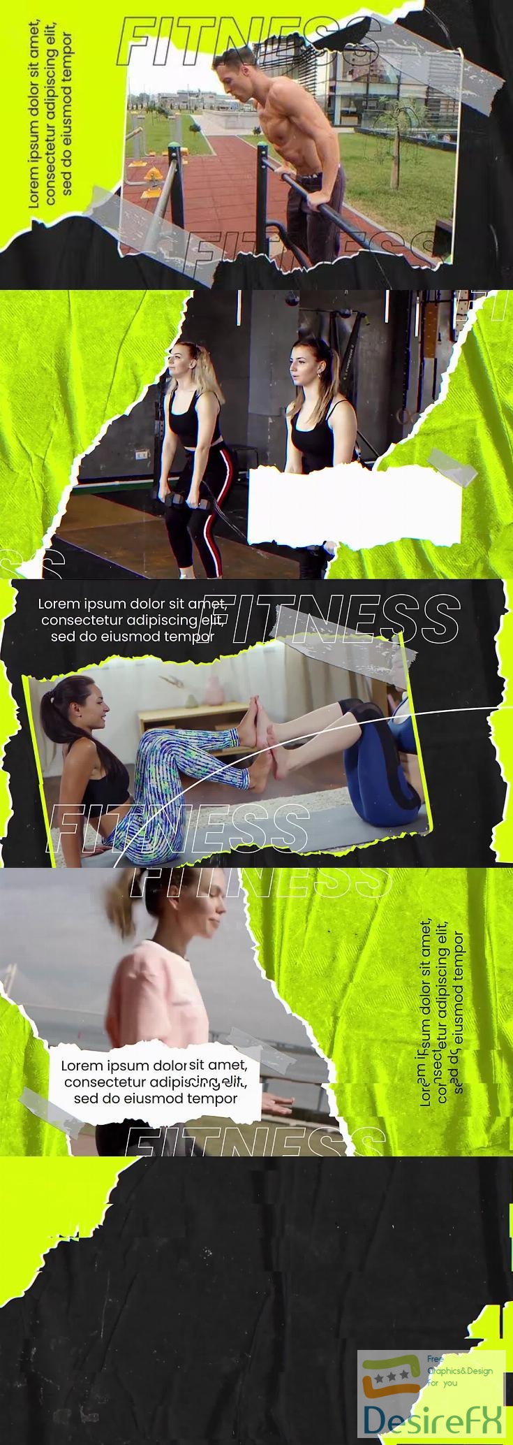 Videohive - Paper Fitness Slideshow - 37757674
