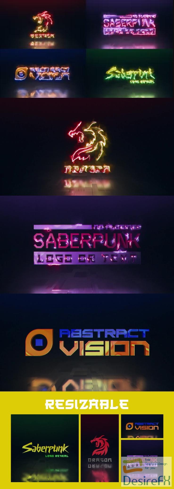 Videohive - SaberPunk Logo Reveal (No Plugins) - 37738379
