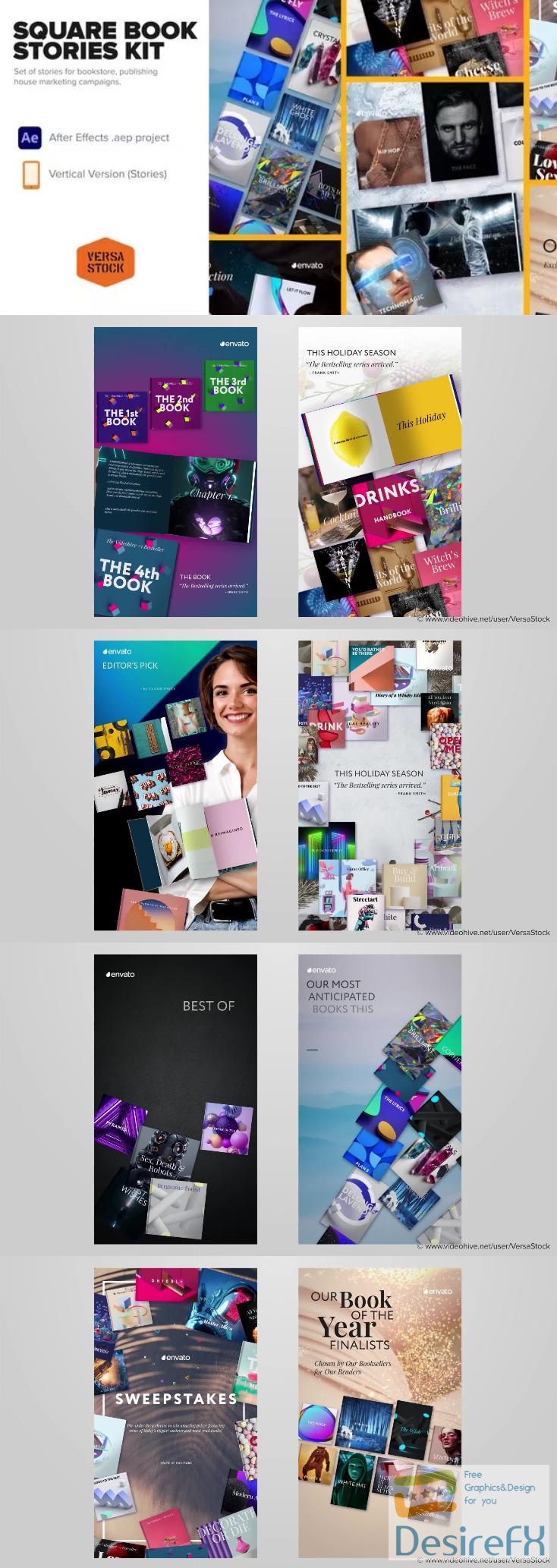 Videohive - Vertical Square Book Marketing Stories - 37685106