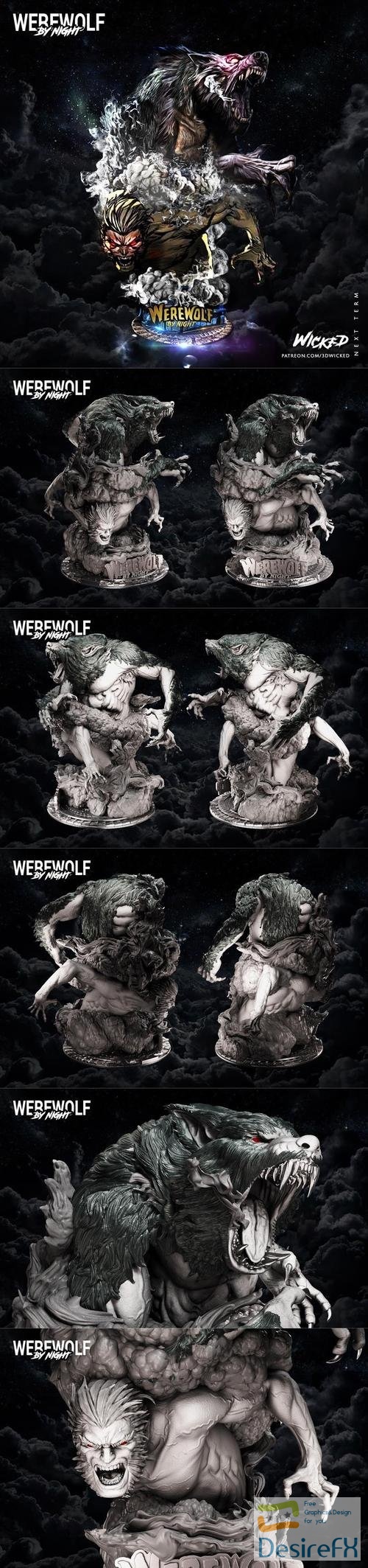 Wicked - Werewolf Bust – 3D Print