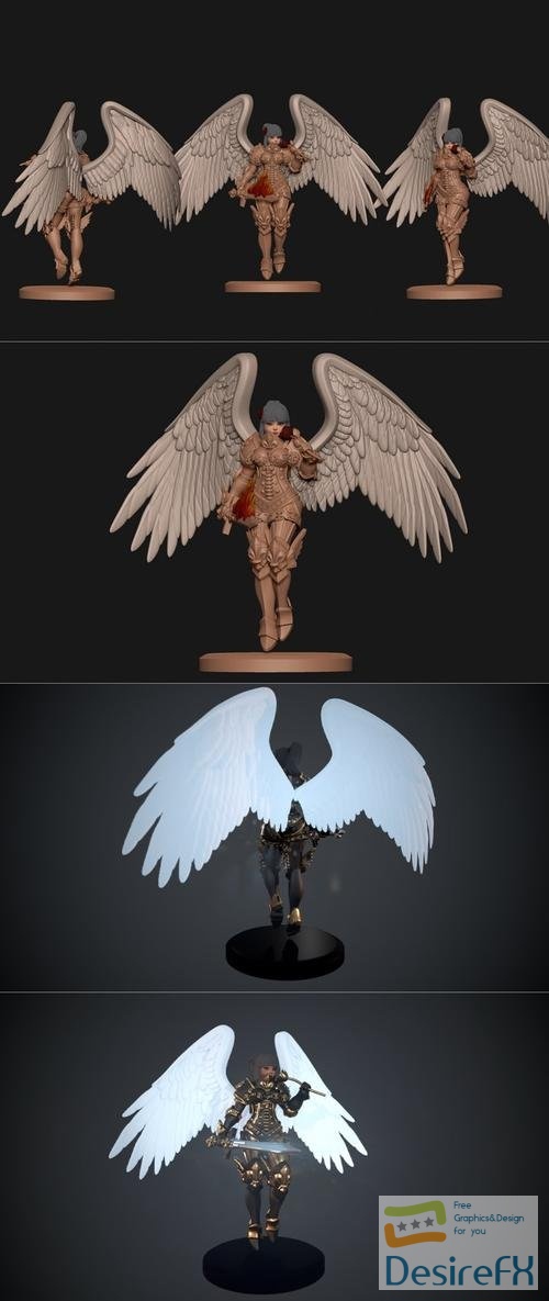 Winged Space Nun Anime Figurine – 3D Print