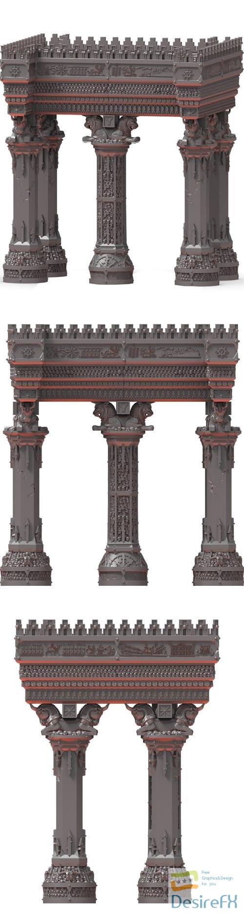Ziggurat Columns – 3D Print