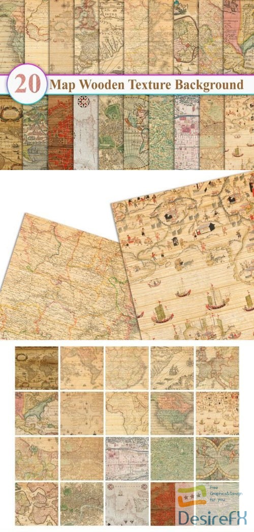 20 Map Wooden Textures Collection