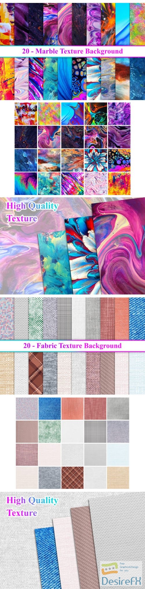 4 Fantastic Textures Bundles - 60 Backgrounds
