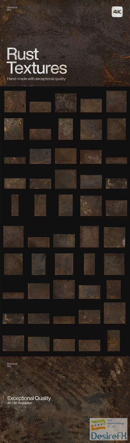 50 Rust Textures - Handmade With Exceptional Quality