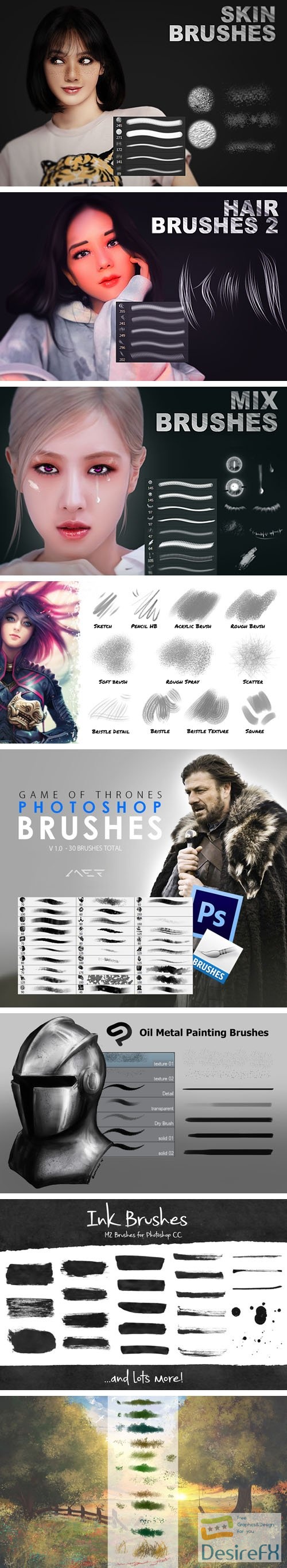 8 Awesome Painting Brushes Packs for Photoshop & Clip Studio Paint
