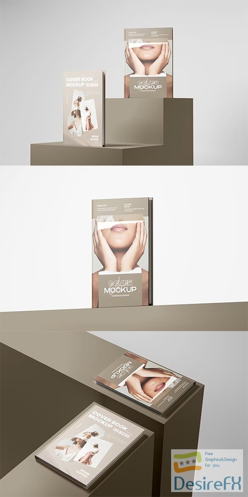 A4 Book Cover Mockup PSD