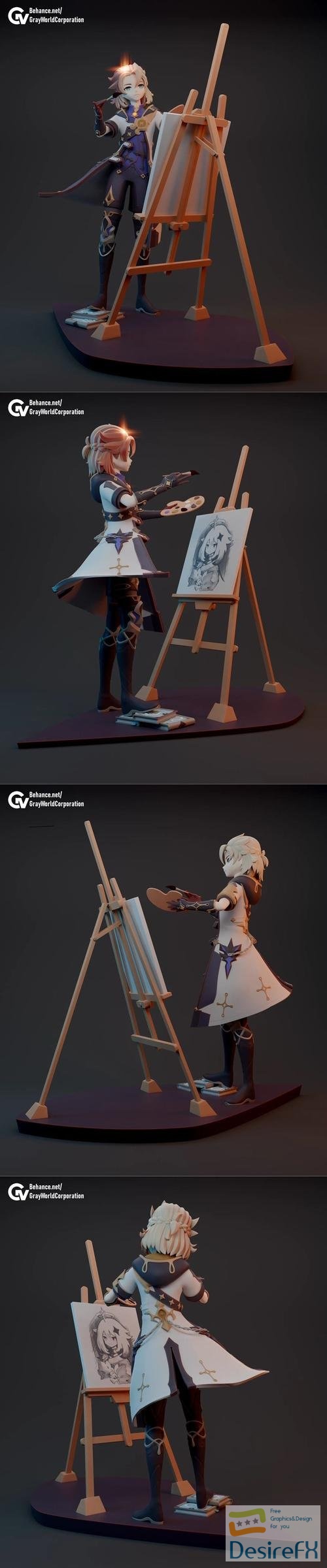 Albedo Kreideprinz - Genshin Impact – 3D Print