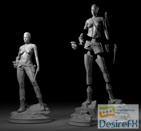 Angelina Jolie Lara Croft 3D Print