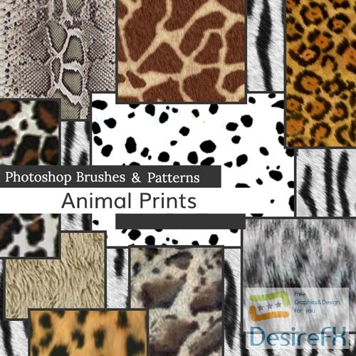 Animals Prints - Brushes & Patterns for Photoshop & Elements