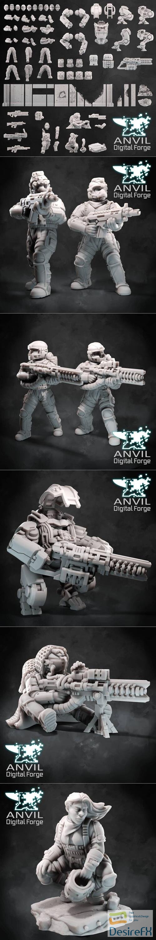 Anvil Digital Forge - Recon Drop Troopers – 3D Print