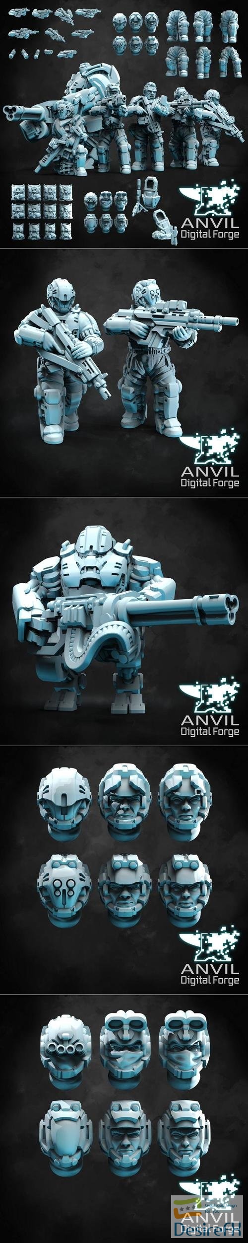 Anvil Digital Forge - Sci-Fi Drop Troopers – 3D Print