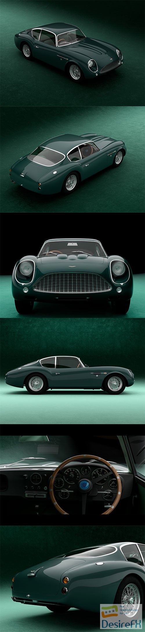 Aston Martin DB4GT Zagato 1960-1963 3D model 3D Model