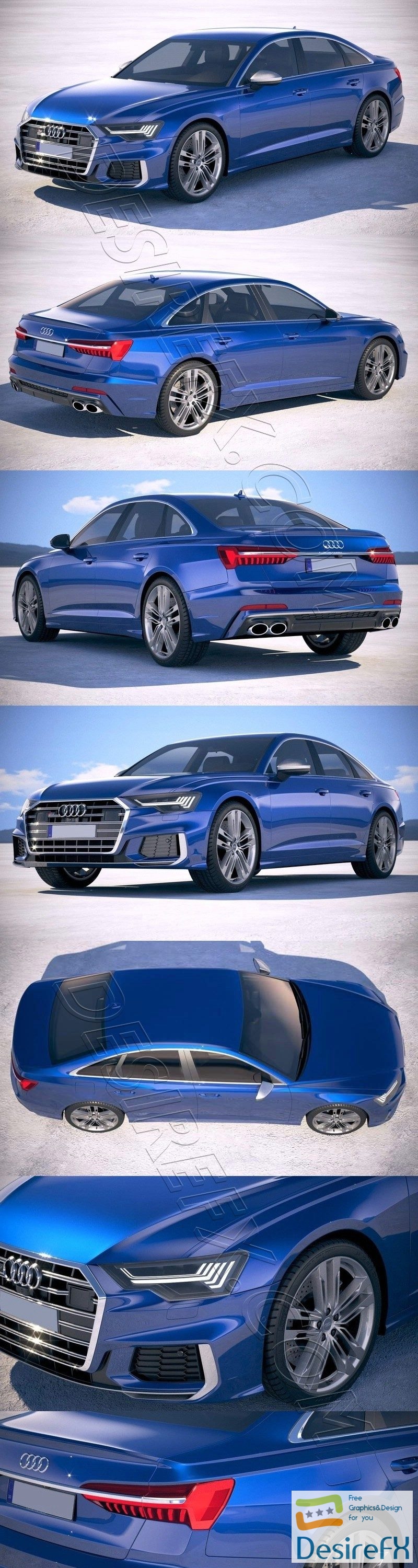Audi S6 2020 3D Model