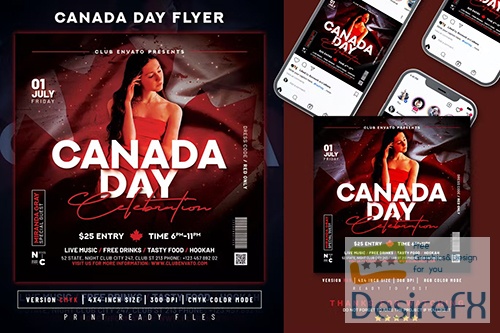 Canada Day Flyer PSD