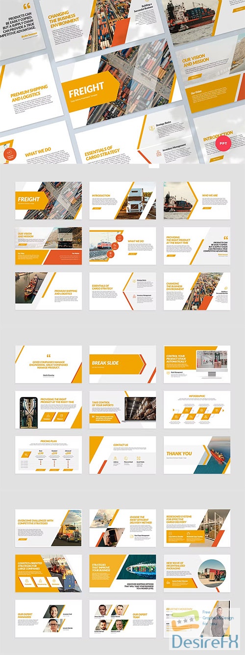 Cargo Delivery Powerpoint, Keynote and Google Slides Presentation  Template