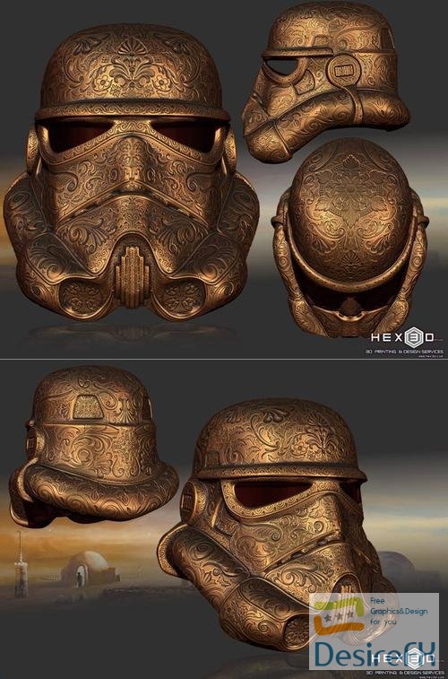 Carved Trooper Helmet – 3D Print