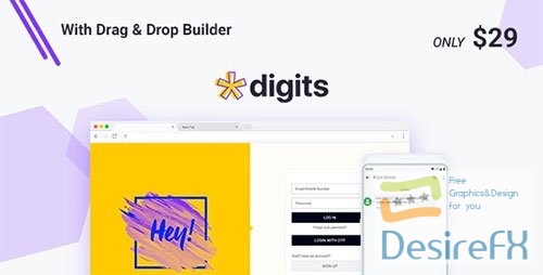 CodeCanyon - Digits v7.9.2.10 - WordPress Mobile Number Signup and Login - 19801105 - NULLED + Digits Add-Ons