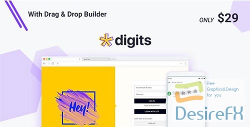 CodeCanyon - Digits v7.9.2.11 - WordPress Mobile Number Signup and Login - 19801105 - NULLED + Digits Add-Ons