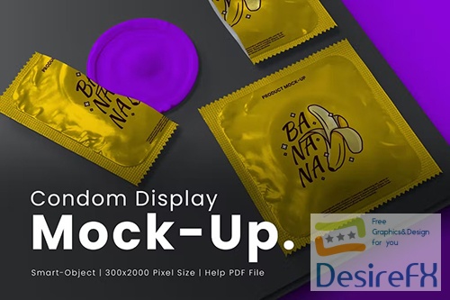 Condom Display Mockup PSD