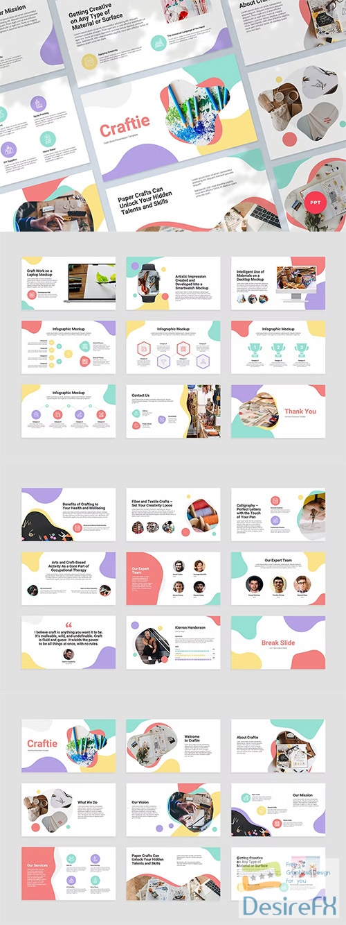 Craft Store Powerpoint, Keynote and Google Slides Presentation Template