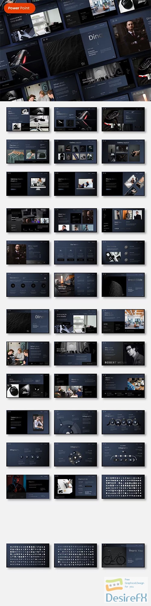 Dina - Business Powerpoint, Keynote and Google Slides Template