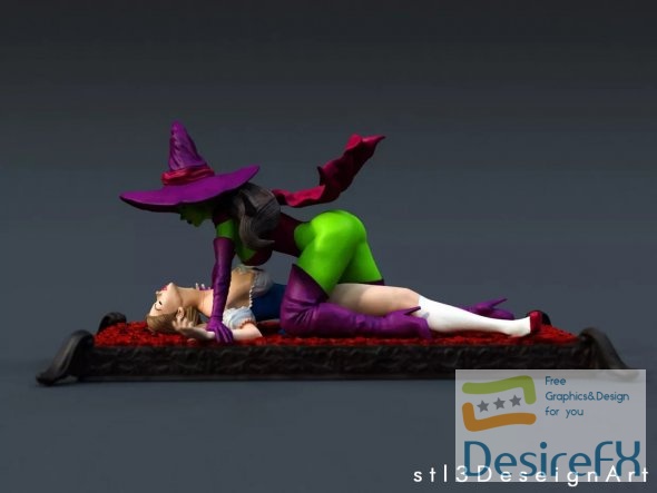 Dorothy and Witch 3D Print