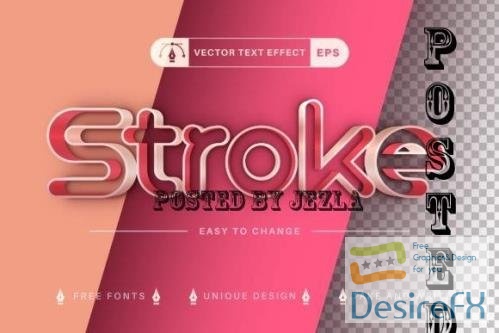 Double Stroke - Editable Text Effect - 7305605