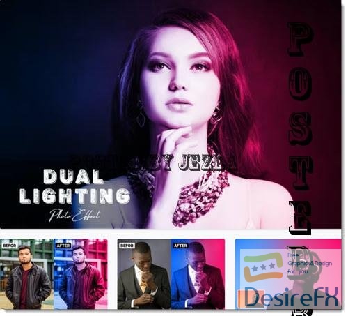 Dual Lighting Photoshop Action - U9C3K7U