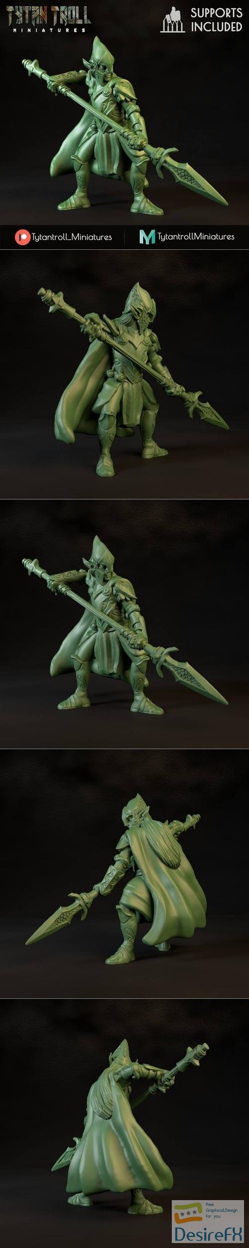 Elven Spearman – 3D Print