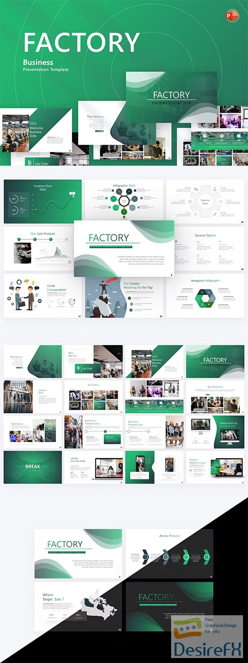 Factory Business PowerPoint Template