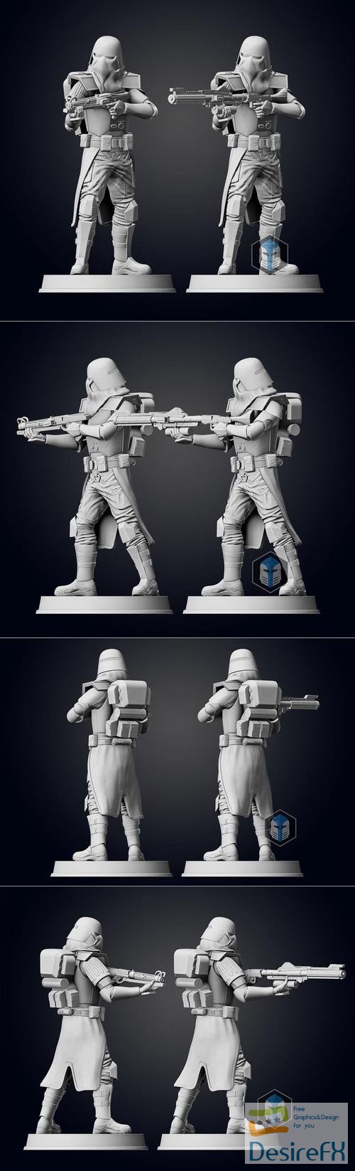 Galactic Marine Figurine Pose 2 – 3D Print