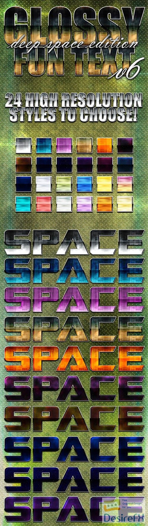 Glossy Fun Text Effects -  Deep Space Edition