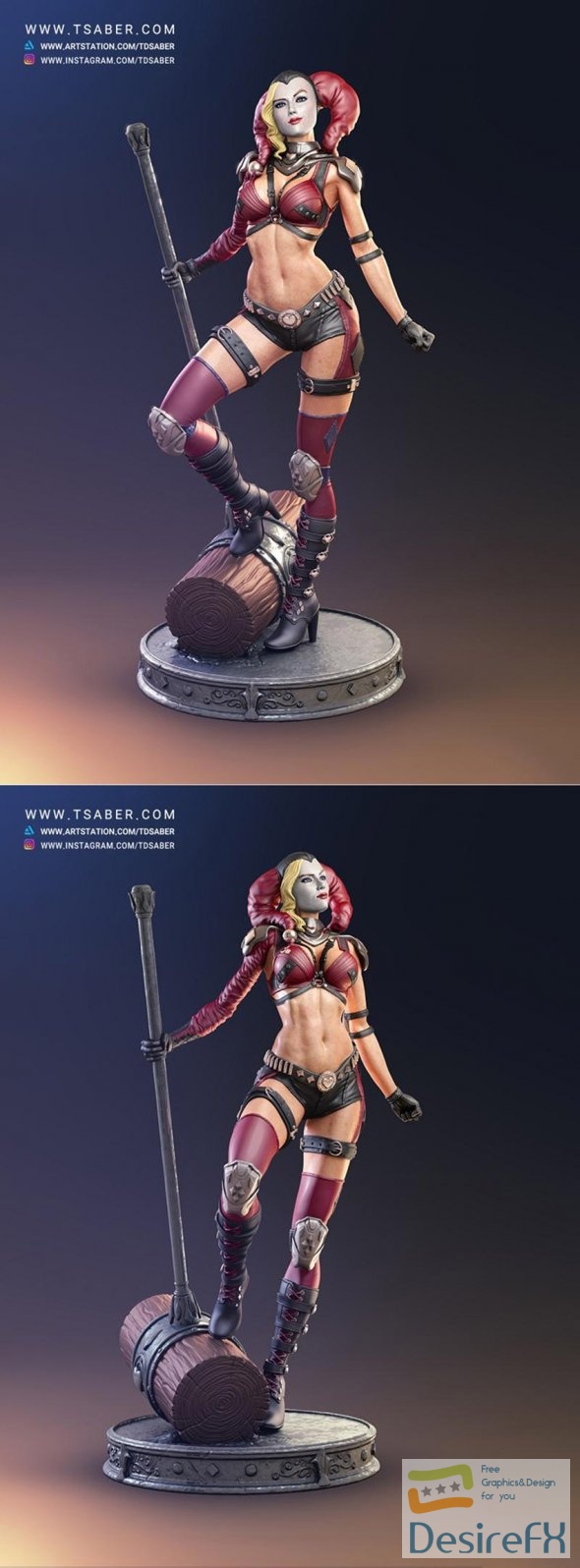 Harley Quinn statue 3D Print