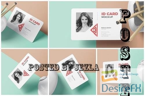 Horizontal ID Card Mockups - 7284253