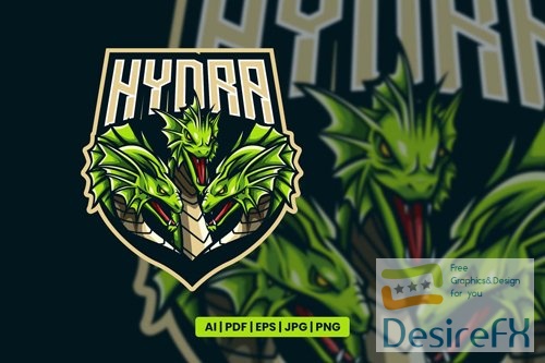 Hydra Mascot logo for esport and sport
