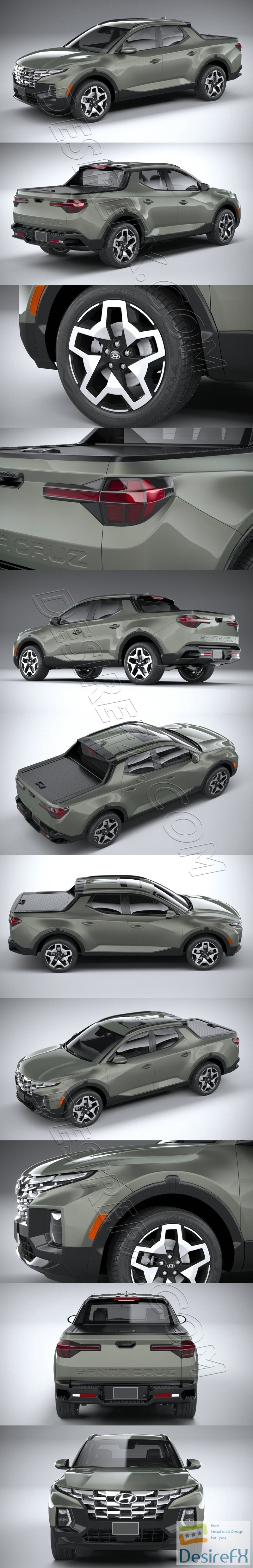 Hyundai Santa Cruz 2022 3D Model