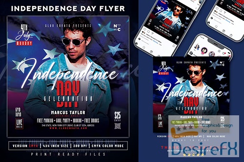 Independence Day Flyer | 4th of July Flyer PSD